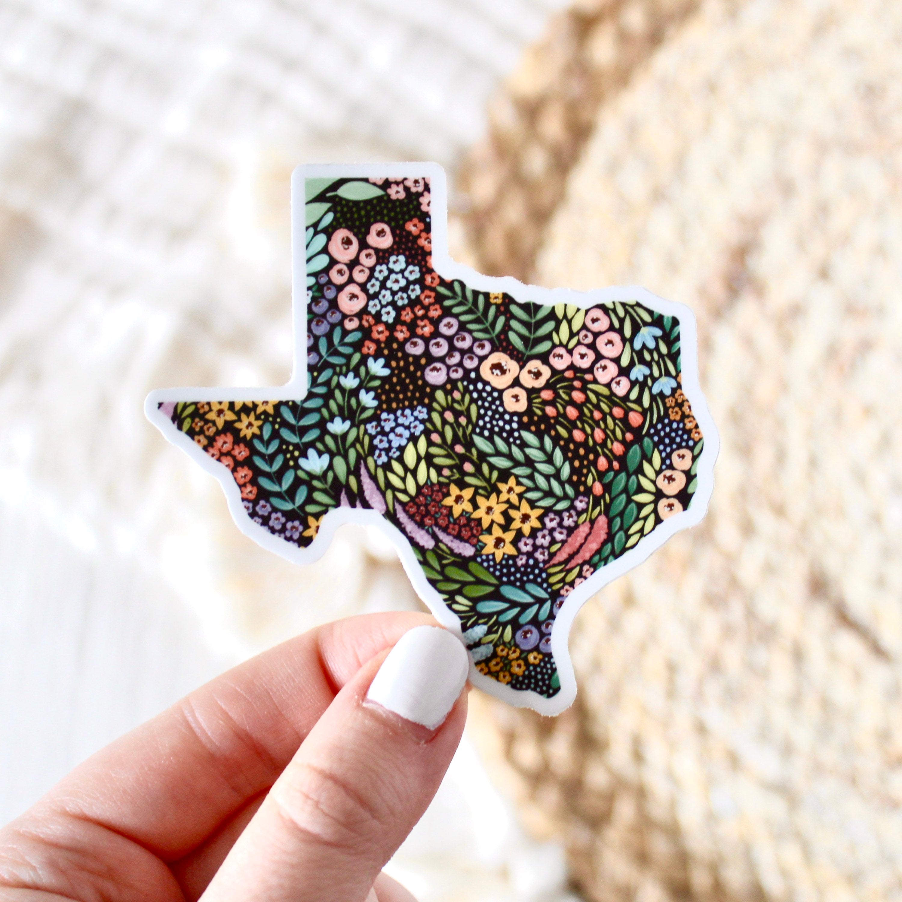 Waterproof Vinyl State Sticker, 3x3"