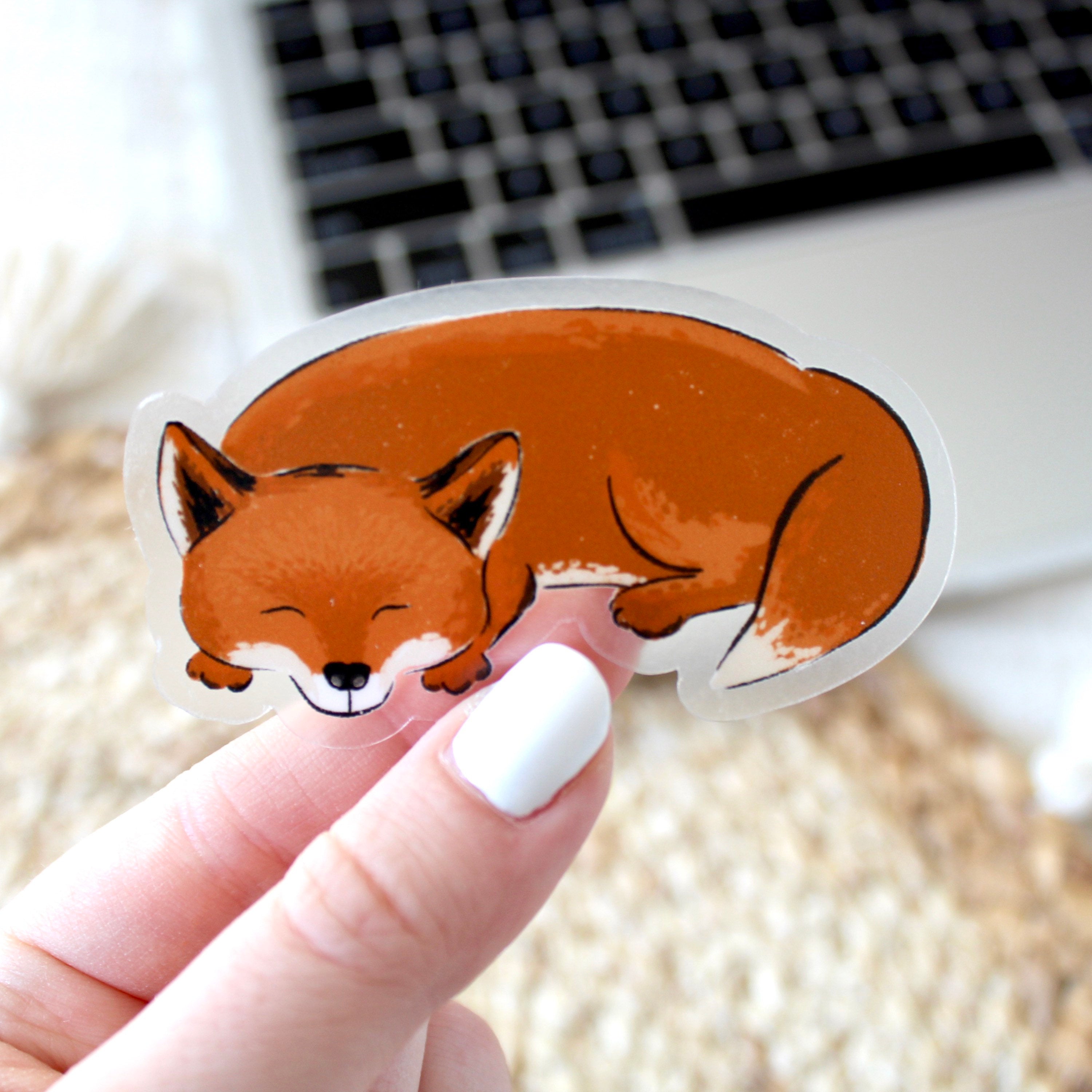 Clear Waterproof Vinyl Sticker, 3x1.75"