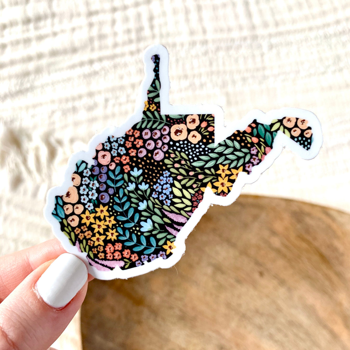 Waterproof Vinyl State Sticker, 3x2"