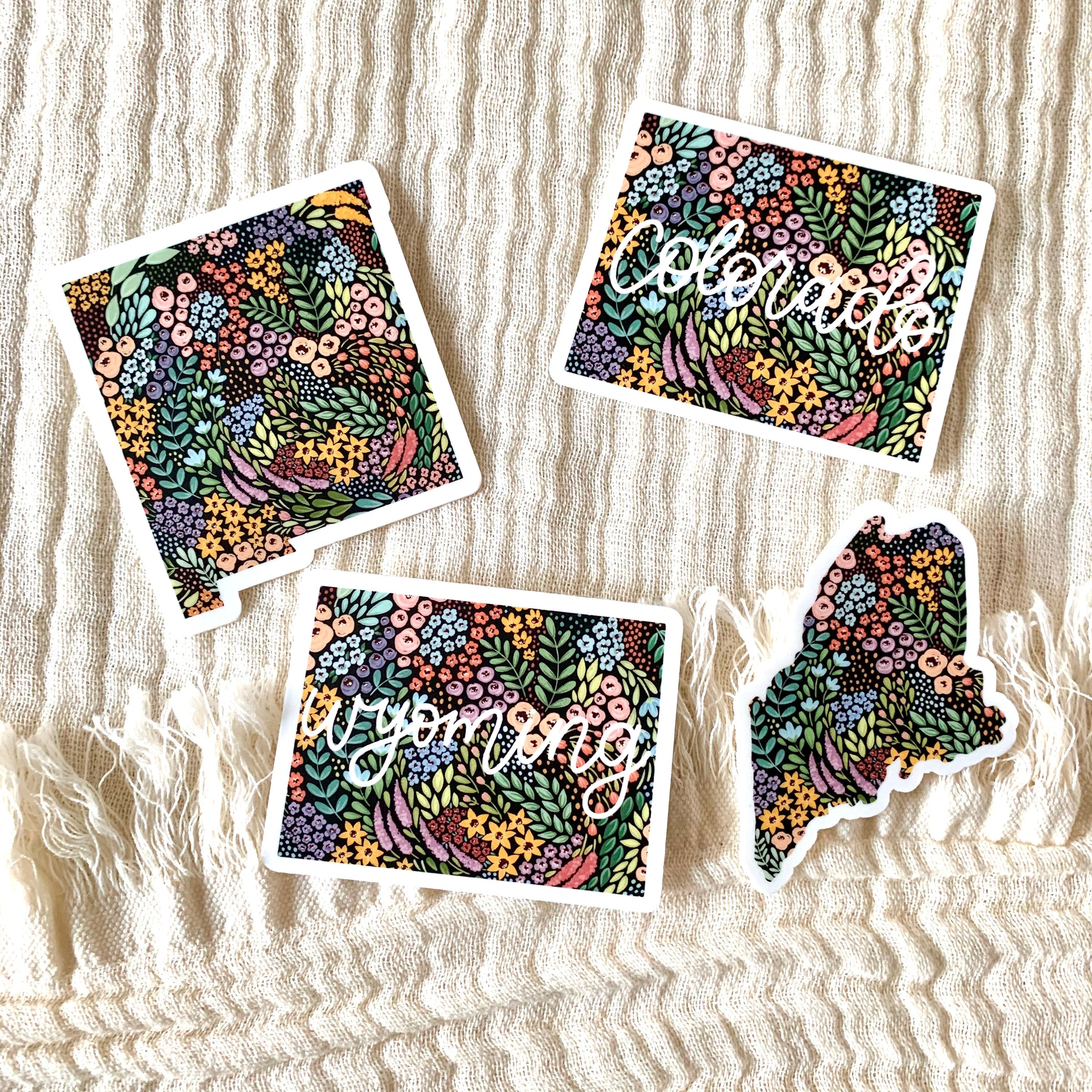 Waterproof Vinyl State Sticker, 3x2.75"