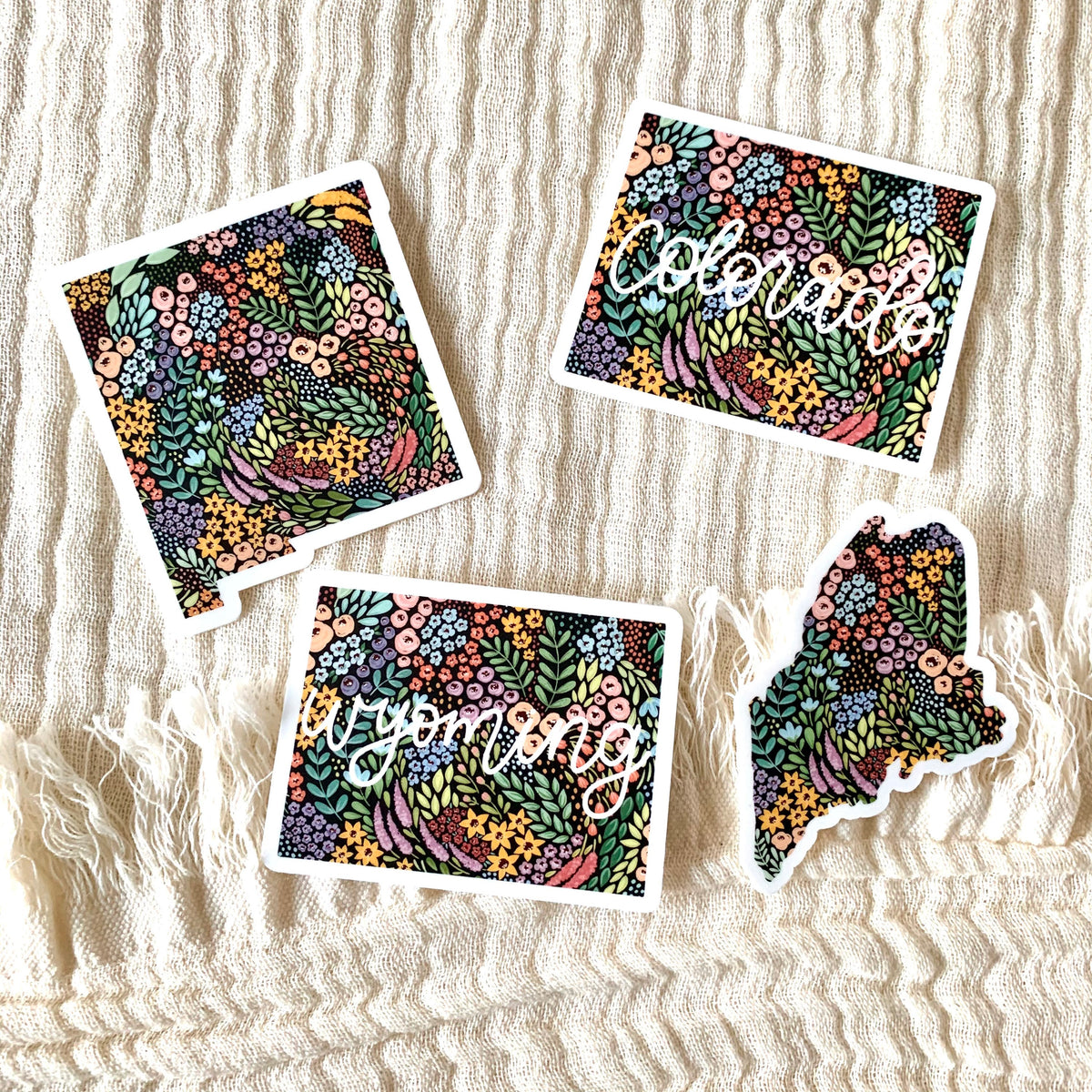 Waterproof Vinyl State Sticker, 3x2.25"