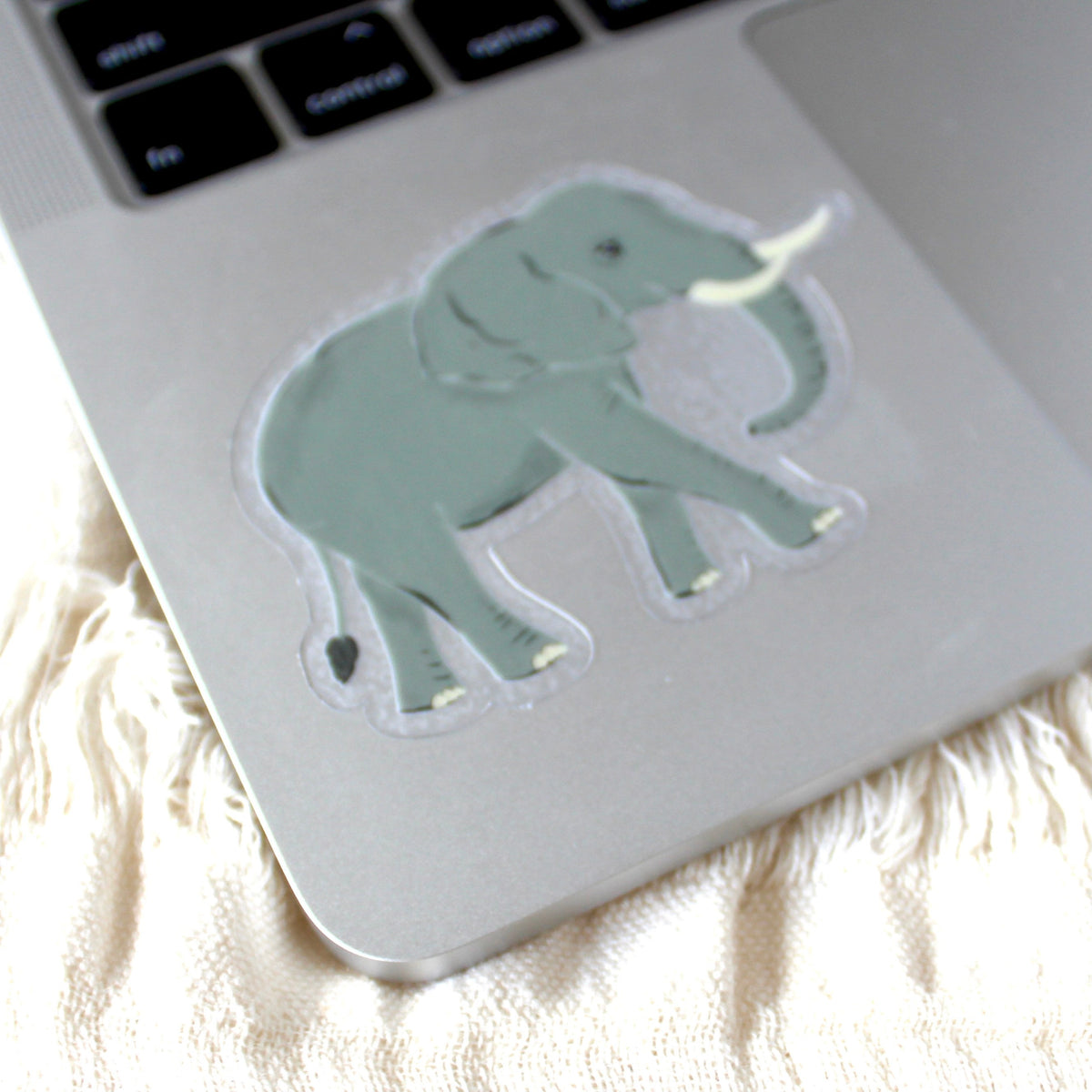 Clear Waterproof Vinyl Sticker, 3x2.5"