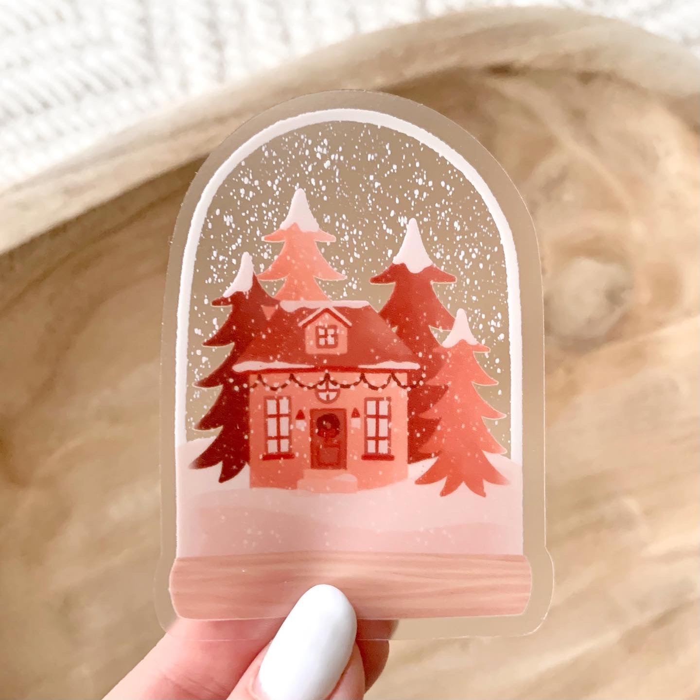 Clear Waterproof Vinyl Sticker, 3x2.25"