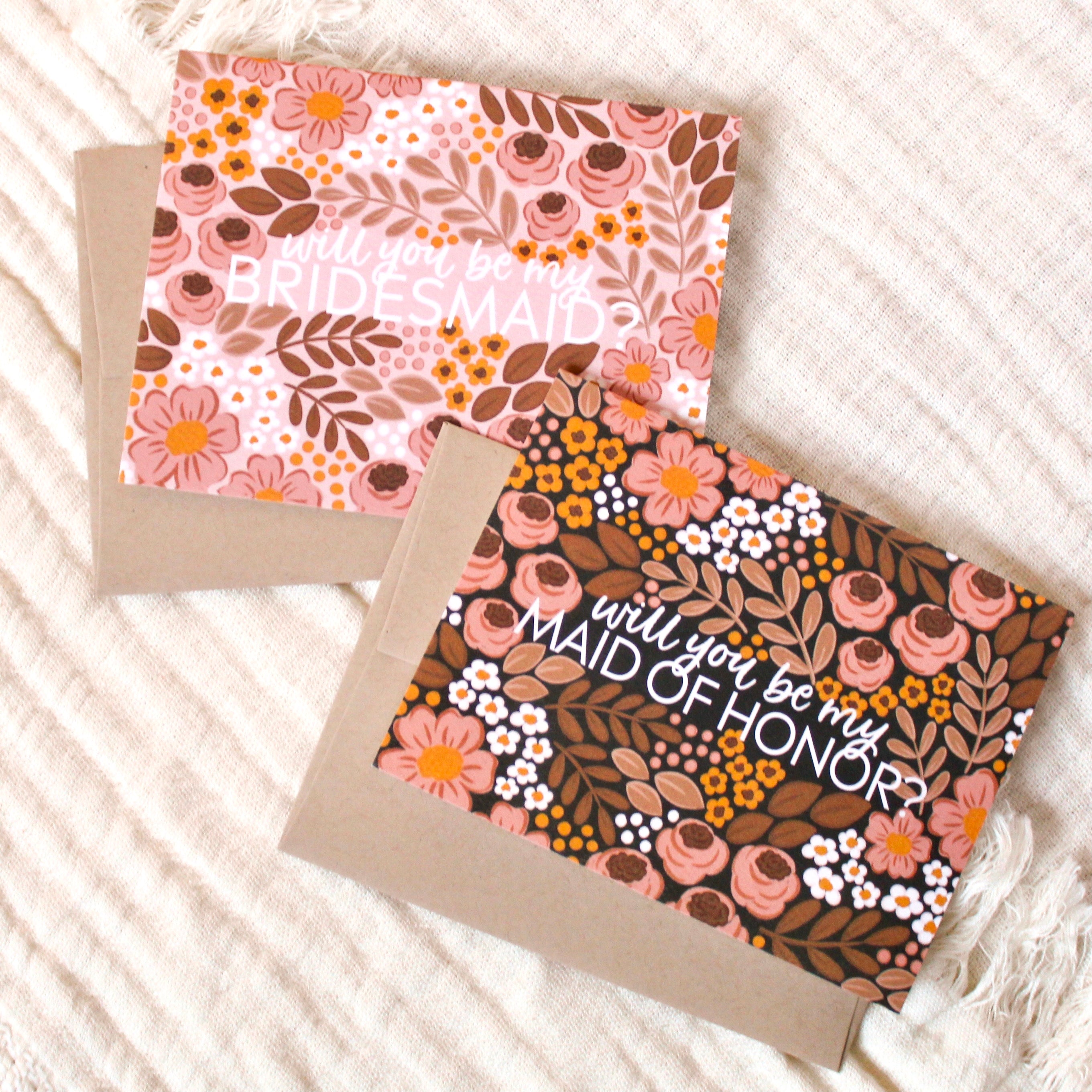 Set of 10 Bridesmaid Proposal Cards