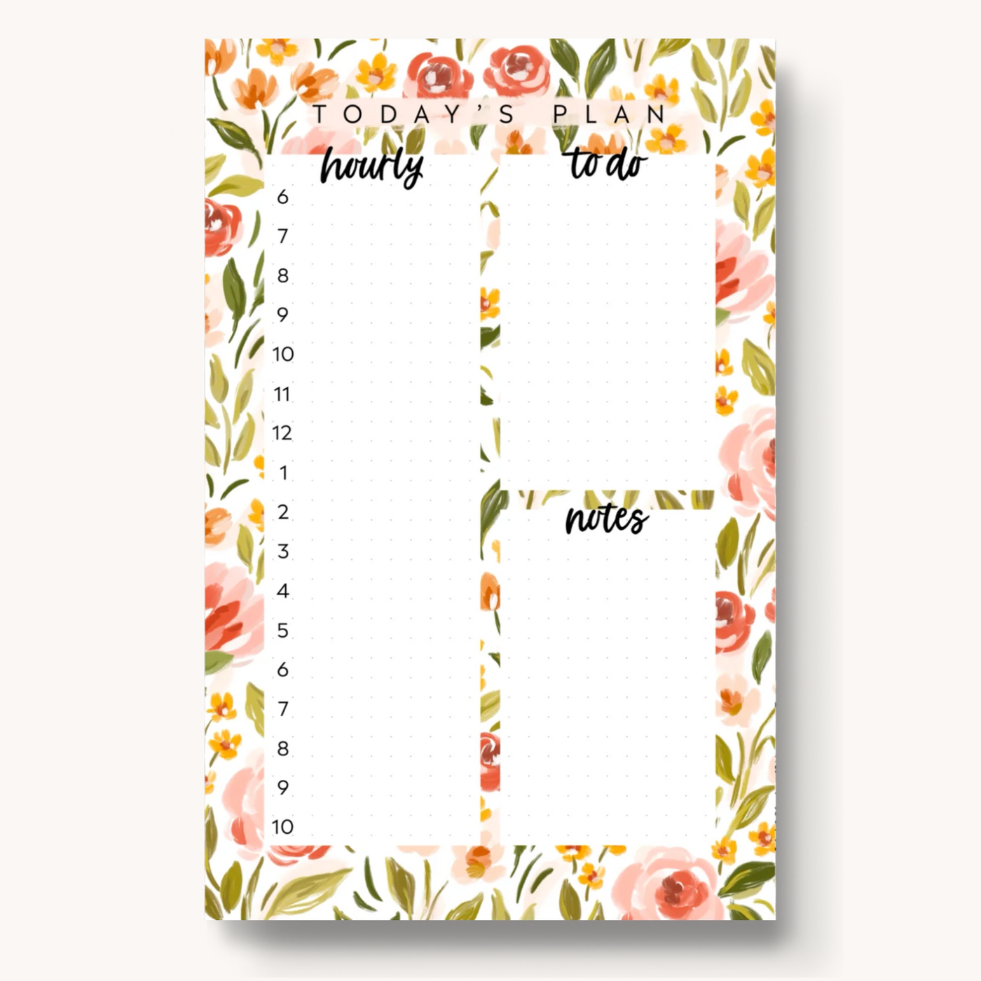 Daily Planner Notepad, 8.5x5.5"